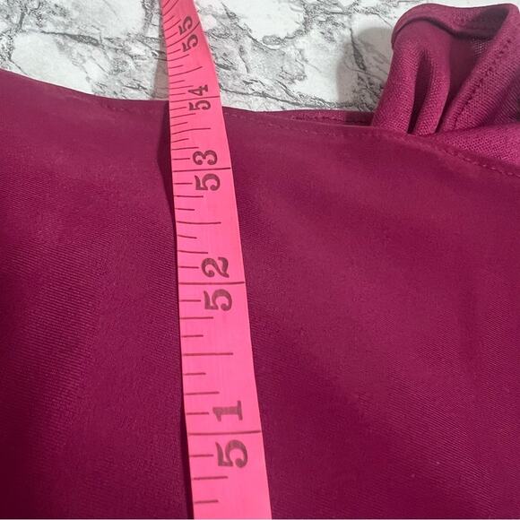 La Femme 30436 Scoop Neck High Slit Gown berry sz 2 - Picture 8 of 9